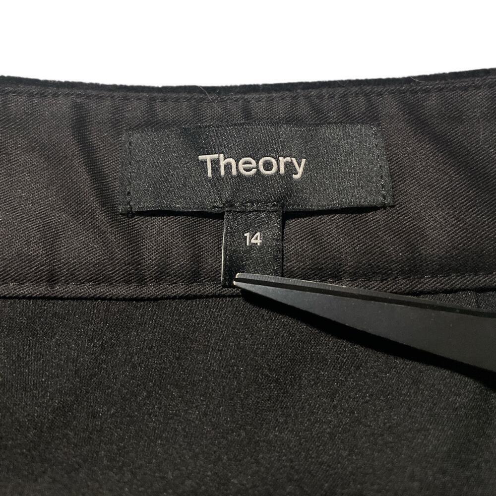 Theory Velvet Wrap Mini Skirt Black Size 14 - Picture 8 of 10